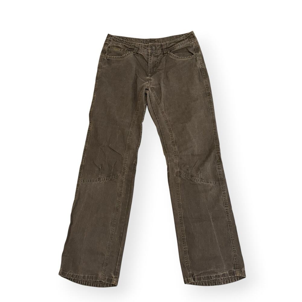 Kuhl Brown Vintage Patina Dye Outdoor Hiking Pants Womens 8 Low Rise Gorpcore